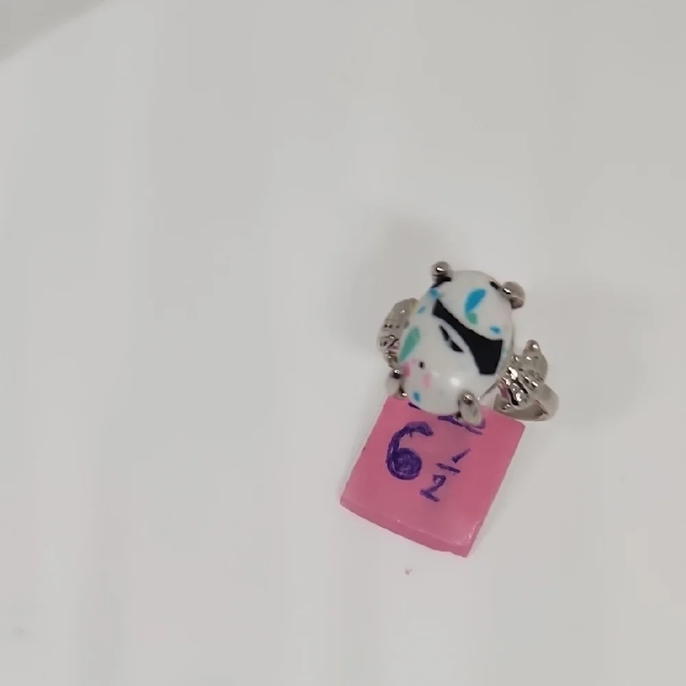 Silver Ring with Colorful Stone - Picture 9 of 9